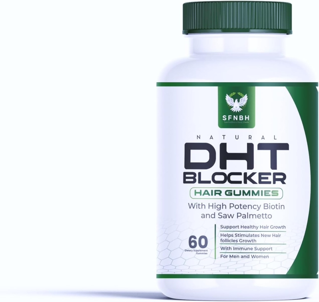 Natural DHT Blocker de creștere a părului Gume