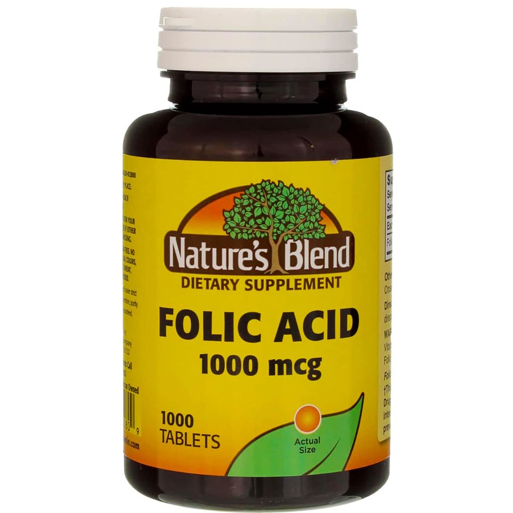 Acid folic Blend 1000 mcg - 1000 comprimate Ambalaj cu 3 comprimate