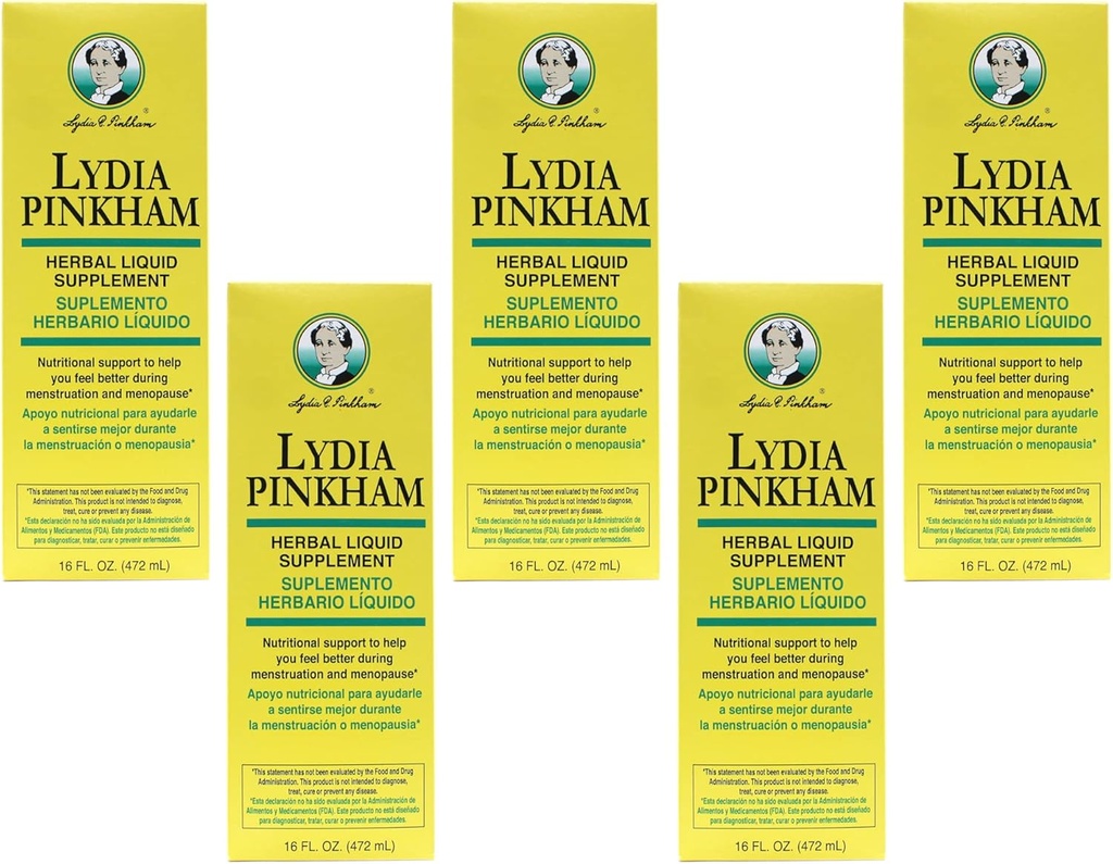 Lydia Pinkham Supliment lichid Herbal 16 oz (Pachet de 5)