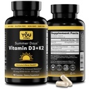 Vitamina D3 + K2 - Absorbţie maximă, 5000 UI D3 & 100 μg K2 MK-7 (Menachinonă-7) cu BioPerină - Os, Inimă & Suport Imun - non-GMO, Gluten Free, Soy Free - 90 capsule - Supliment zilnic