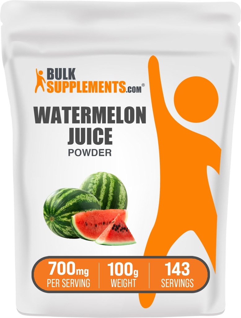 BulkSupplements.com Pepene verde Juice Powder - din fructe pepene verde, praf de fructe, supliment de hidratare - 700 mg per Serving, 100g (3.5 oz) (Pachet de 1)