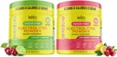 Keto Vitals Cherry Limeade Bundle cu zmeură Limonadă - 2 Pack Bundle Keto Electrolits pulbere - Electroliți cu potasiu, magneziu, sodiu, calciu - Limonadă de cireșe și limonadă de zmeură