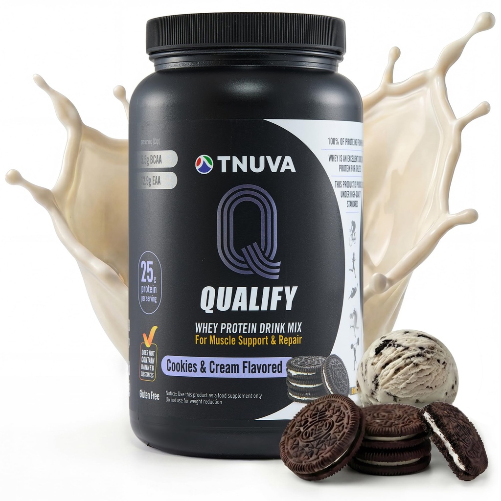 Cookies & Cream Proteine Powder. 25g Proteine Shake pulbere pentru post antrenament recuperare, Smoothie & Cooking. Gluten & Sugar Free, Highly Kosher, Amino Acids (5,5g BCAA, 2,7g Leucine), 23 Servings