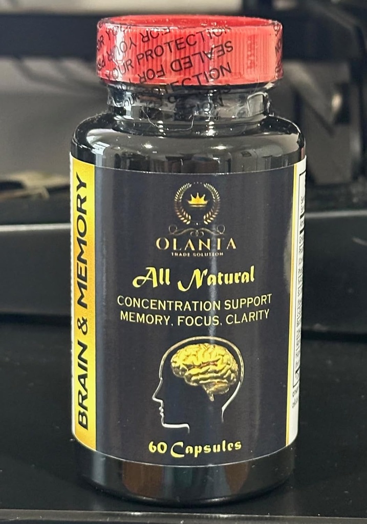 Suplimente pentru creier si memorie - Suport imun, Supliment pentru suport Memorie si Focus cu Suplimente Ginkgo Biloba, Suporturi Functie Creier - 1 Flacon 60 Capsule