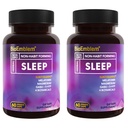 BioEmblem Natural Sleep Aid pentru adulții cu Melatonina, Root Valerian, Suntheanină & More 