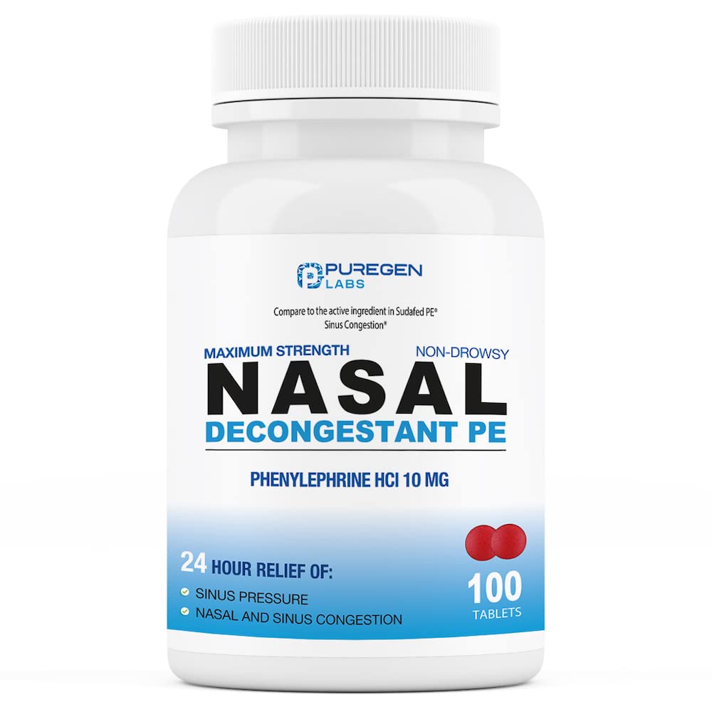 Puregen Labs Nasal Decongestant PE 100 Tablets 