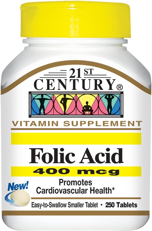 21st Century Folic Acid 400 mcg comprimate, 250-conte (Pachet de 2)