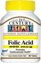 21st Century Folic Acid 400 mcg comprimate, 250-conte (Pachet de 2)