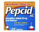 Pepcid AC Reductor de acid comprimate de putere maximă, 100-contă