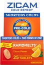 Zicam Rece Remedy Zinc Rapidmelts, Citrus Flavor, 25 Count (Pachet de 2)