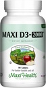 Maxi-Health Vitamina D3 2000 UI - Pentru functia musculara sanatoasa, sanatatea osoasa si suport imunitar 
