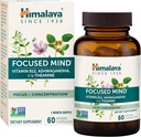 Himalaya Mintea concentrată cu Ashwagandha, Bacopa & L-Theanine pentru Focus, Energie şi Atenţie, 60 Capsule, 1 lună de aprovizionare, Vegan, Gluten gratuit