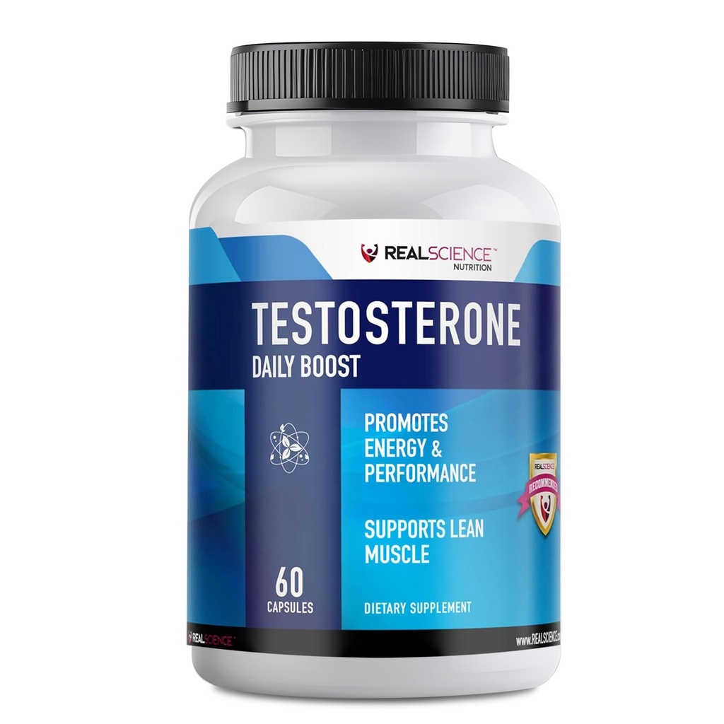Zilnic boost Booster gratuit testosteron pentru bărbați - cel mai puternic supliment pentru creșterea musculară, culturism și energie cu 9 ingrediente puternice - 60 capsule