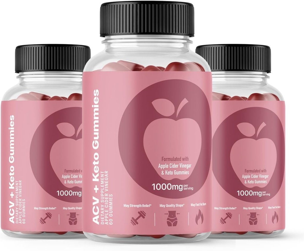 (3 ambalaj) Svelte ACV Gummies Advanced Formula, Svelte Gummies 1000mg, 180 Conte