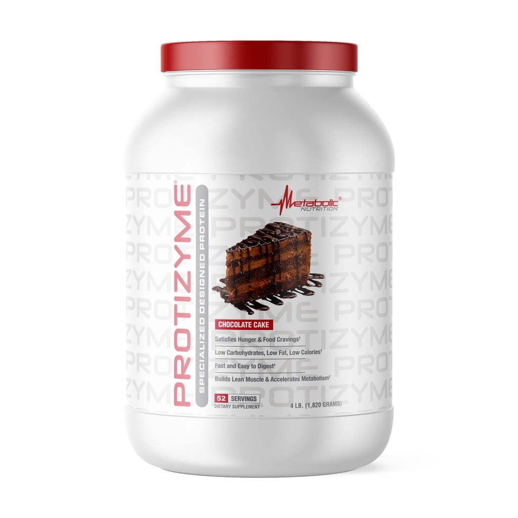 Nutritie metabolica, Protizyme, 100% whey pulbere de proteine, proteine mari, carbohidrati scazuti, proteine joase de whey, enzime digestive, 24 vitamine esentiale si minerale, 4 Pound, 52 Serviri