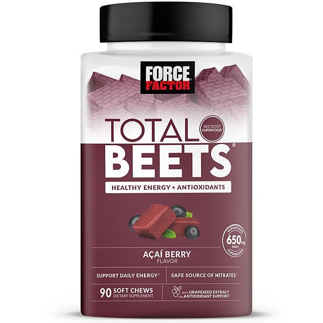 Sfeclă de zahăr, rădăcină de sfeclă Superfood Soft Chews, Acai Berry (90 ct.)