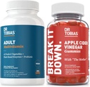 Dr. Tobias Adult Multivamin & Apple Cidru Otegar Gummies, Sustine Energia, Imunitatea & Gut Health, cu 42 de fructe si legume Plus Probiotice, Trucuri Mama, FOlate, B12