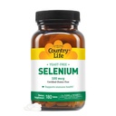 Country Life Selenium, Yeast Free, Suportă Immune Health, 100 mcg, 180 comprimate, Gluten Free, Vegan, Halal