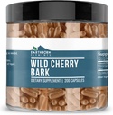 Earthborn Elements Wild Cherry Bark 200 Capsules, Pure & Undiluted, No Additives