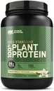 Optimum Nutritie aur standard 100% Pe bază de plante Proteina pulbere, Gluten gratuit, Vegan Proteina pentru suport muscular și recuperare cu aminoacizi - Creamy Vanilla, 20 Serviri (Packing May Vary)