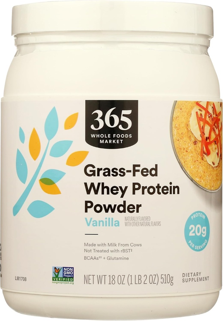 365 by Whole Foods Market, Grass-Fed Proteine Powder, Vanilla Flavor, 18 Ounce