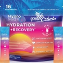 HidroMATE Electroliți Pachete de pulbere Ananas Accelerator de hidratare scăzut zahăr Party Favoruri pentru recuperare Tropical Piña Colada 16 Sticks