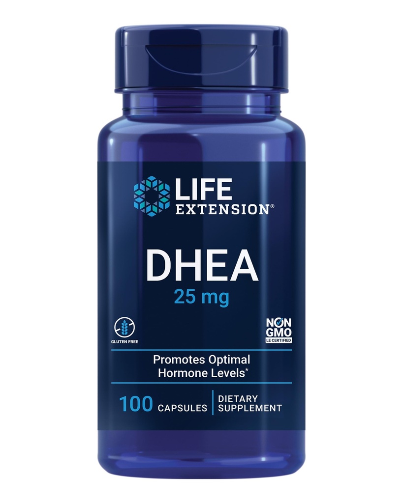 Life Extensie Litiu 1000 mcg şi DHEA 25 mg - Brain Health, Anti-Aging, Longevity, Immune & Sexual Health Supplements - 100 Conte Fiecare