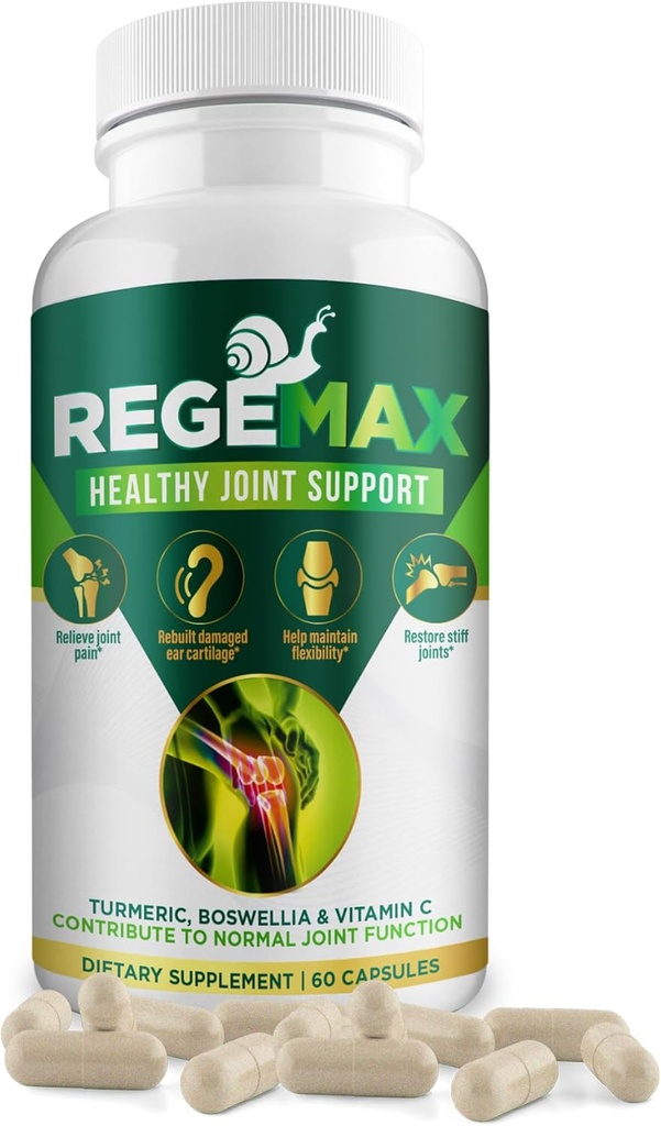 REGEMAX regenerează și ajută la ameliorarea disconfortului comun Suplimentul, Proteina Melcul, Boswellia Serrata, și Turmeric 60 Caps. (1)