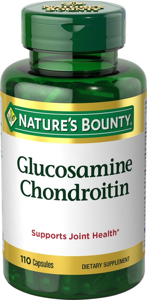 Natura's Bounty Glucosamine Chondroitin pastile și suplimente alimentare, sprijin sănătate comună, 110 capsule