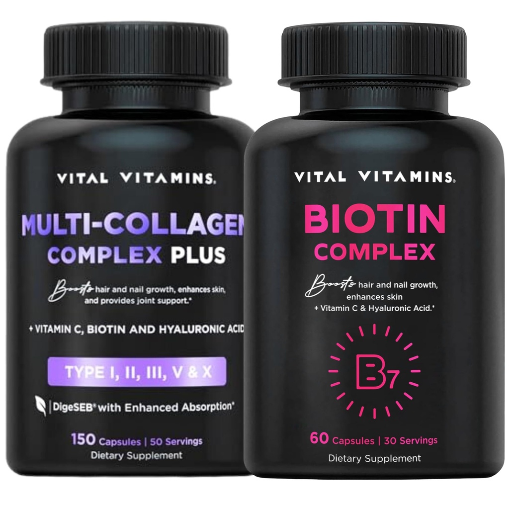 Vitamine vitale Multi Colagen Plus Pastile + Pastile Complex Biotin