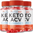 laboratoare de rigoare - RapidFit Keto ACV Gumies pentru pierderea in greutate avansata cu cidru de mere supliment de otet ajuta la reducerea grasime burta pentru putere suplimentara (180 Gummies)