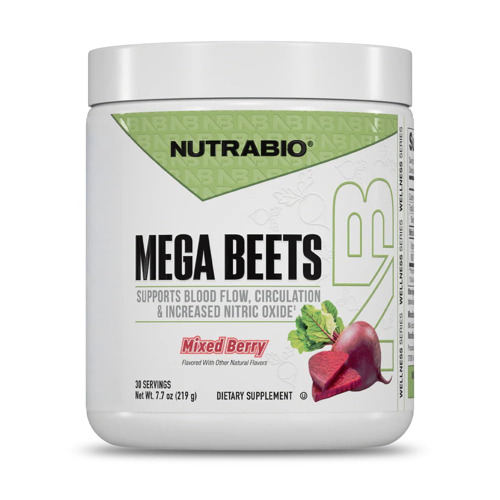 NutraBio Organic Beet Root Powder Superfood cu nitrați și antioxidanți - Suporturi Performanță, Circulație, fluxul de sânge, și sănătatea generală - non-GMO, Vegetarian, 30 Serviri
