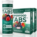 Superfood Tabs Superfoods Companie Detox Cleanse Drink - Supliment nutritiv pentru femei si barbati - Suport Greutate sanatoasa, Digestive Health, Cravings & Bloating Relief - Mixed Berry Flavor [60 comprimate]
