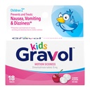 Copii Gravol Tablete masticabile pentru greaţă, disconfort gastric şi boală de mişcare Relief, Die gratuit, Aromă de cireşe, Vârsta 2- 12, 18ct