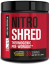 Fabrica Jacked NITROURGE Shred Pre Workout Supliment - Booster energie, câştiguri de putere instant, Sharp Focus, Pompe puternice - Nitric oxid Booster & PreWorkout pulbere - 30Sv, Blueberry Lemonade