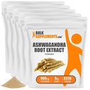 BulkSupplements.com Ashwagandha Root Extract pulbere - Ashwagandha Supliment, Ashwagandha pulbere - de la Ashwagandha Root - Vegan & Gluten gratuit, 600 mg per Serving, 5kg (11 lbs) (Pachet de 5)