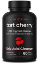 Capsulele de extract de cireşe cu tartă organică 12.000 mg - fabricate din concentrat de cireşe cu tartă Montmorency, seminţe de telina şi afine - Acid uric Curăţă şi suport comun - Capsule Vegan