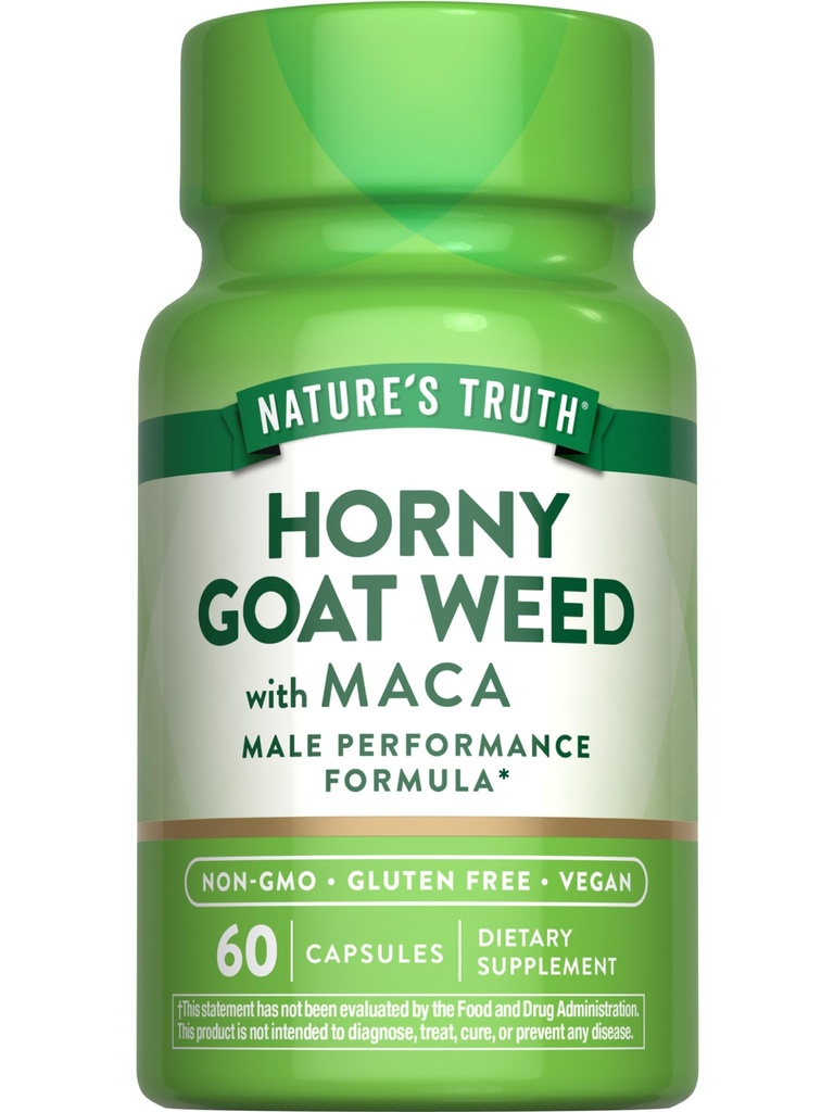 Natura's Truth Horny Goat buruieni cu Maca 60 Powder Extract de capsule 