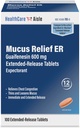 HealthCareAisle Guaifensin 600 mg Extended Release - 100 comprimate - Mucus Relief Expectorant pentru Congestia toracică