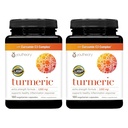 Youteory Turmeric Extra Force - 1000 mg - Suporturi musculare & Joint Health* - Conține bioenhancers, Curcuminoide și extracte de plante - USP Verificate - 180 capsule vegetariene, 2 ambalaj (180-Day Supply)