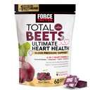 Force FACTOR Total Sfecle Ultimate Heart Health Chews for Blood Pressure Support, with Beetroot Powder, CoQ10, B Vitamine și extract de semințe de struguri pentru fluxul sanguin & Energy, Black Cherry, 60 Soft Chews