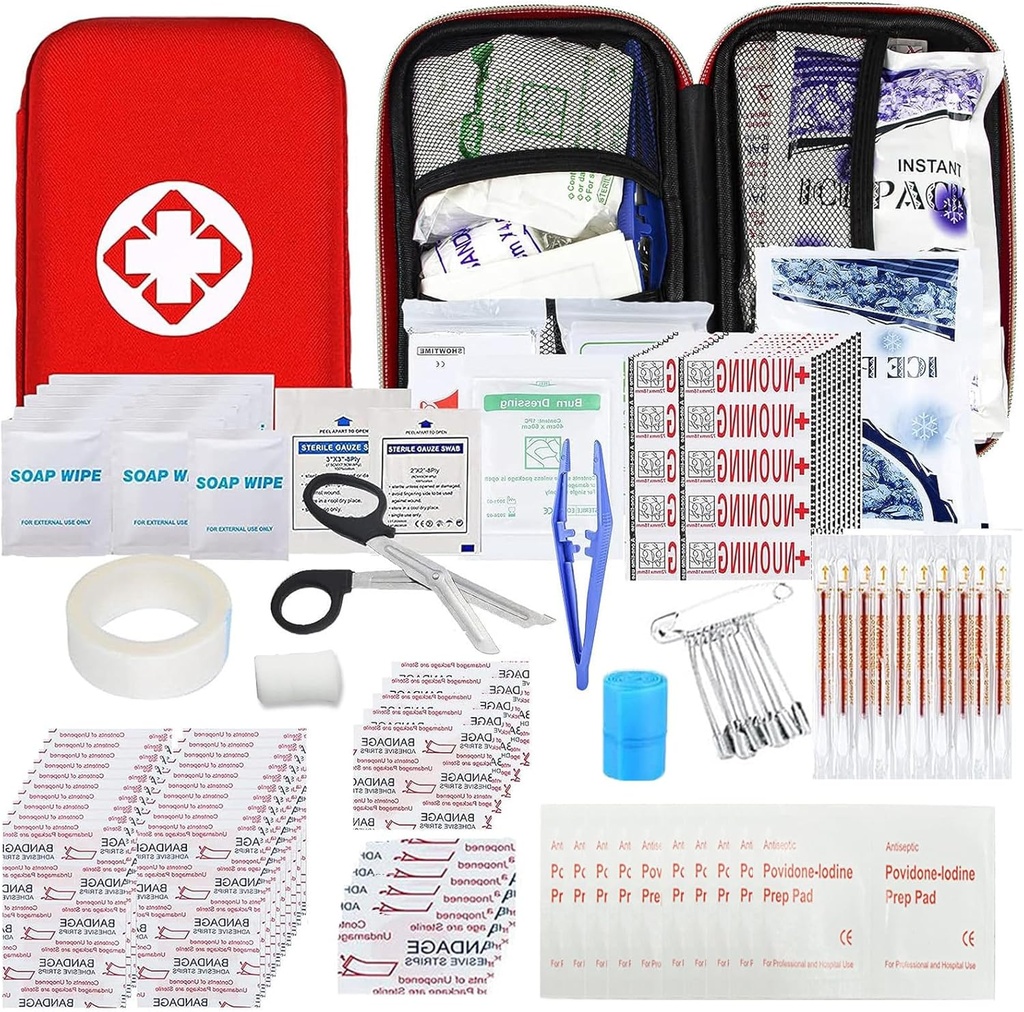 Masina de prim ajutor Kituri 275Pcs Unelte de supravietuire Acasă Dimensiune călătorie Kit de urgenţă Drumeţie tactică EVA Camping esenţiale Backpack Sport Office Barca Accident de urgenţă