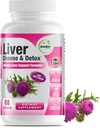 GreeNatr Liver Cleanse Detox & Formula de reparații - Milk Thistle, Berberine, Ginger, Root Beet, Dandelion Root, Artichoke Extract, și Chanca Piedra pentru Optimal Liver Health Support (1 flacon)
