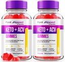 NutraRize (Pachet de 2 rapid Ripped Keto+ACV Gumă de mestecat, Formula avansată, Oţet de cidru de mere 1000MG Suplimentul vitaminelor, Gummy Review-uri de putere maximă (120 gume)