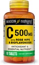 MASON NATURAL Vitamina C 500 mg, cu Rose Hips & Bioflavonoids, Immune Support & Antioxidant Formula, 90 comprimate