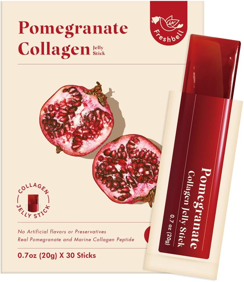 Rodii Collagen Jelly Stick (20g x 30 Sticks) Colagen Peptide marin cu 100% rodii reale Spania - Fără arome artificiale - fără conservanți - fără adaos de zahăr - Easy-to-Absorb