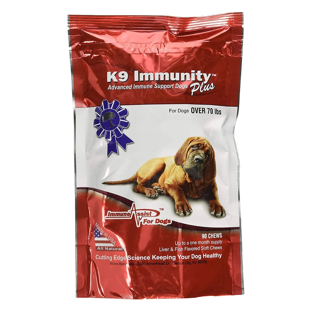 Aloha medicamente - K9 Imunitate Plus - potent Booster imun pentru câini peste 70 Lire - 90 Chews moale