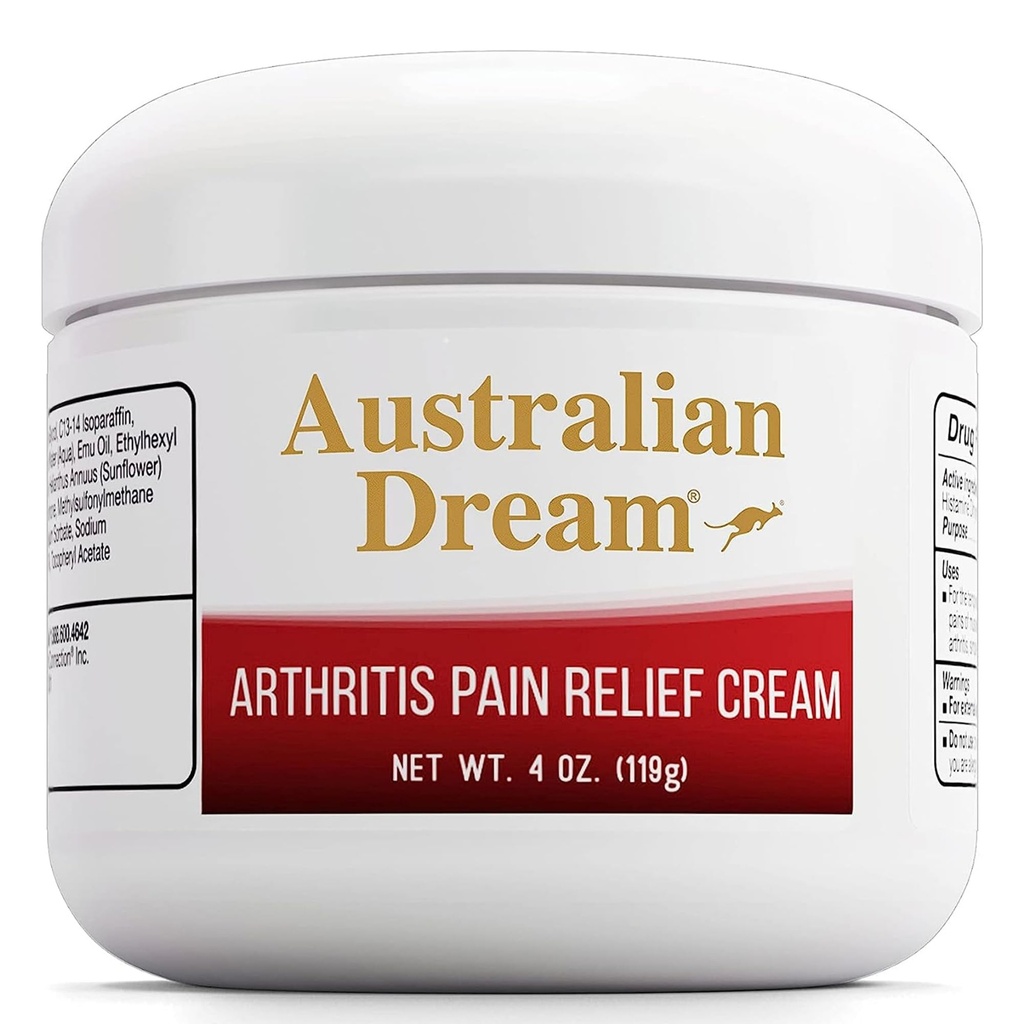 Australian Dream Artrita Pain relief Cream - Soothing & Non-Greasy - Powerful Artrita Topical Pain Relief - bun pentru dureri musculare sau articulatii - 4 oz Jar