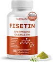 Fisetin 10-in-1 Formula - cu Spermidină Quercetin Resveratrol, Elderberry, Turmeric Non-GMO, Gluten-Free, Soy-Free