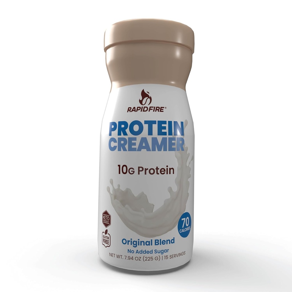 Proteine Creamer, Original Blend, Keto Friendly, 10g de proteine cu vitamine și minerale, 15 Serviri, Poate stimula metabolismul și creșterea energiei, Multi